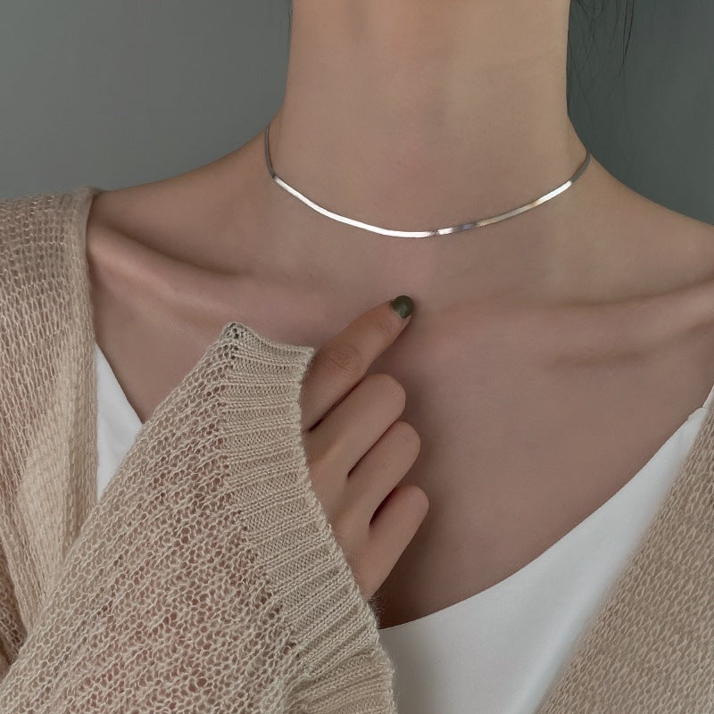 Women's 925 Sterling Silver Snake Bone Necklace - Norellé