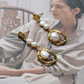 Natural Pearl Earrings Female Temperament Advanced Long Retro - Norellé