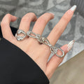 Simple High-grade Silver Metal Bow Ring Women - Norellé