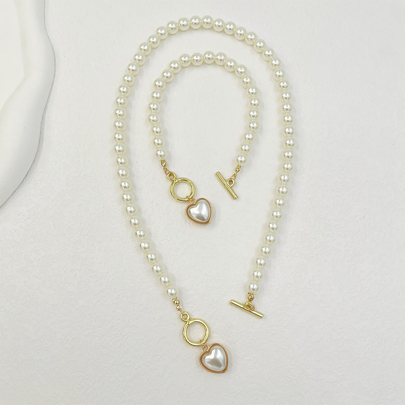 Love Pearl OT Buckle Necklace, Bracelet Set - Norellé