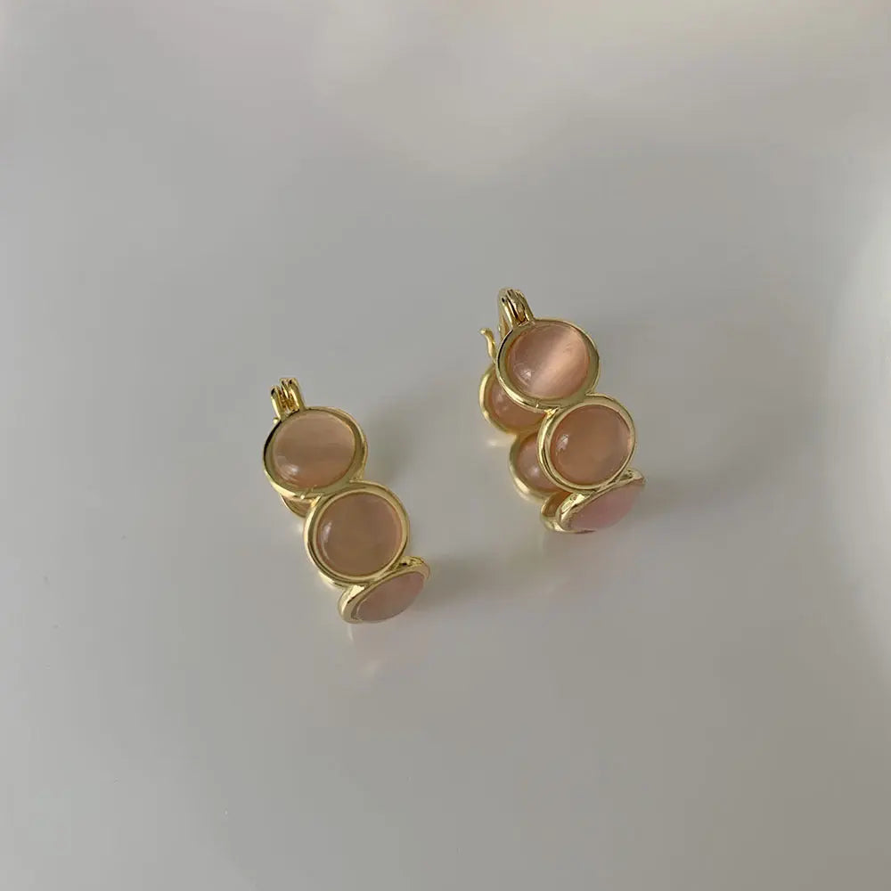 Sweet Opal Earclip Earrings Light Luxury And Simplicity - Norellé