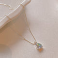 Light Luxury Drop-shaped Zircon Necklace Women's High-grade Super Flash Clavicle Chain - Norellé