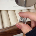 Women's Copper Inlaid Zircon Double Ring Ear Clip - Norellé