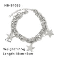Fashion Unisex Style Retro Double-layer Five-pointed Star Chain - Norellé