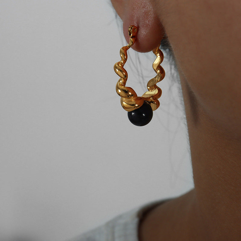 Women's Fashion Geometry Pattern Metal Hollow Thread Earrings - Norellé