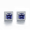 Inlaid Colored Gems Earrings S925 Sterling Silver Earrings - Norellé