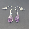 Natural Raw Ore Citrine Amethyst Rough Stone Simple Matching Earrings - Norellé