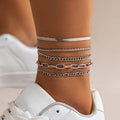 Sweet Cool Leisure Rhinestone Beach Anklet Foot Ornaments - Norellé