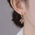 Fashion All-match Red Maple Leaf Ear Retaining Ring - Norellé