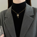 Titanium Steel Butterfly Drop Pendant Necklace Personality - Norellé