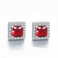 Inlaid Colored Gems Earrings S925 Sterling Silver Earrings - Norellé