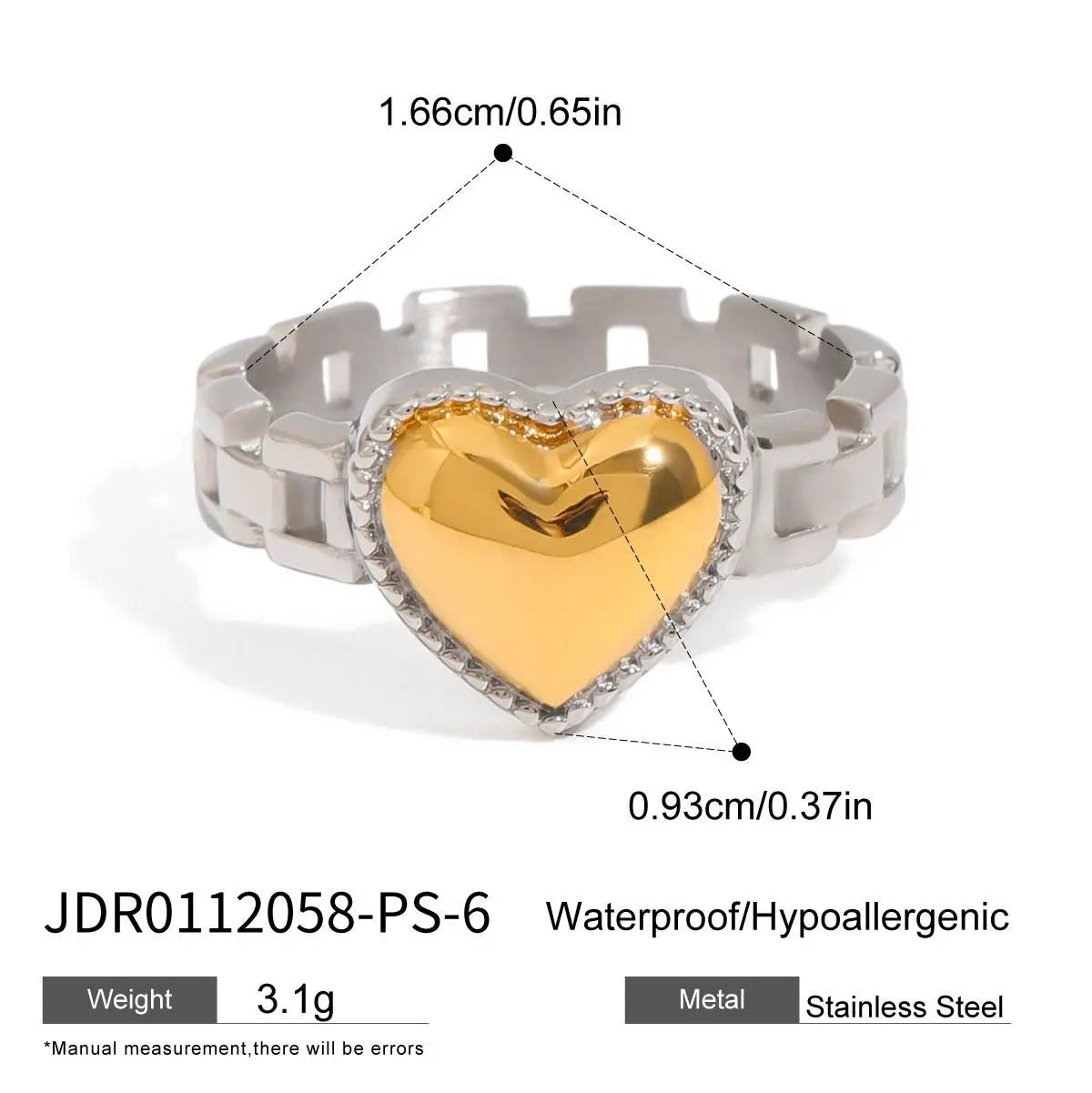 Ring Titanium Steel No Fading Female Accessories - Norellé
