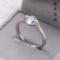 Fashion Diamond Ring Titanium Steel Ornament Simple Female Niche Jewelry Stainless Steel - Norellé