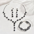Fashion Crystal Necklace Ear Stud Bracelet Jewelry Accessories - Norellé