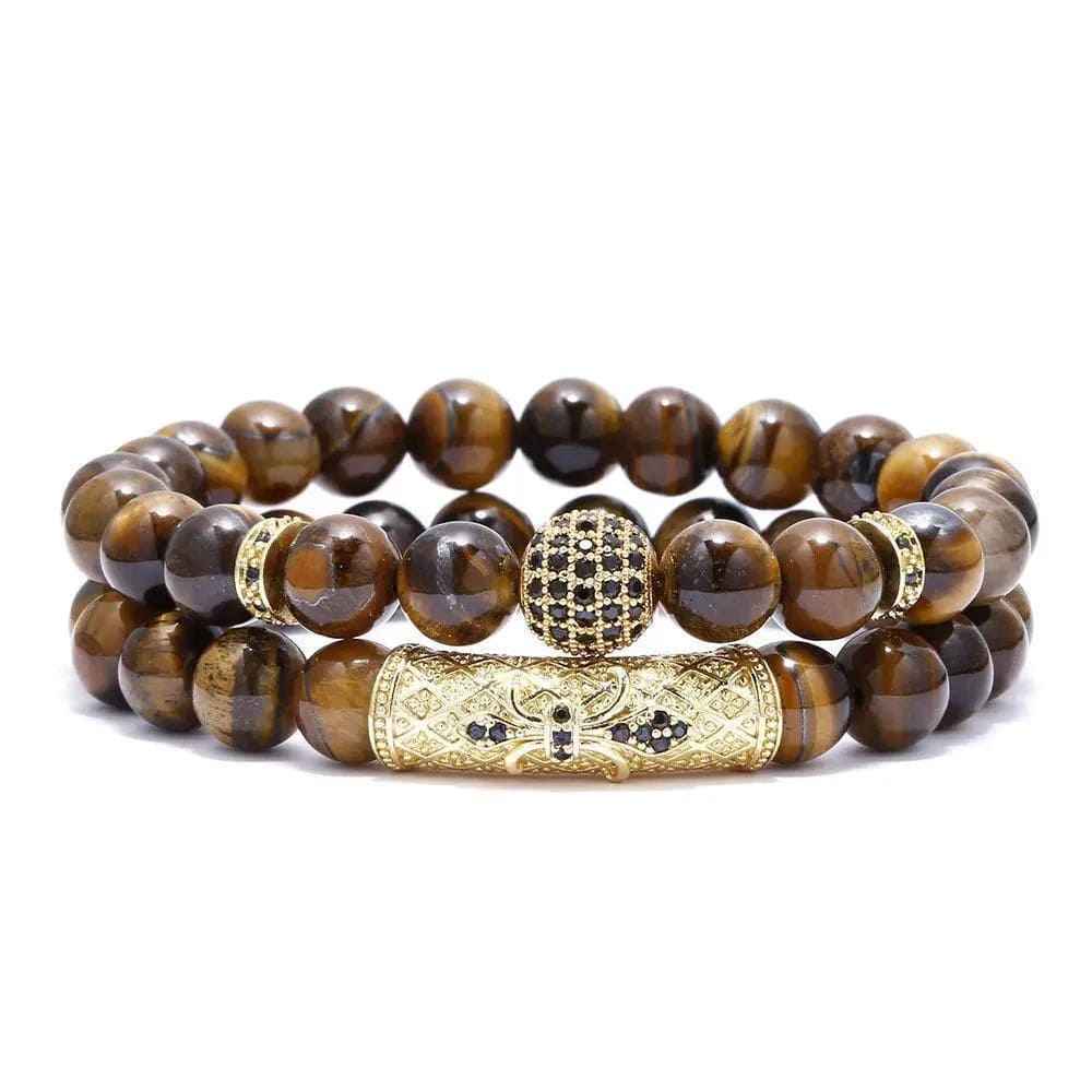 Tiger-Eye Bracelet Men's Versatile Accessories Niche High Sense Ornament Natural Stone Bracelet - Norellé