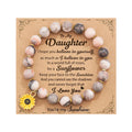 Zebra Sunflower Bracelet Natural Stone Bracelet - Norellé