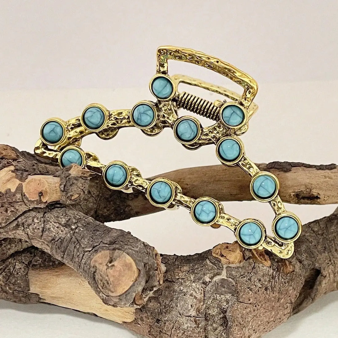 Artistic Retro Turquoise Classic Women's Back Head Hair Claw - Norellé