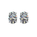 925 Sterling Silver Big Diamond Moissanite Earrings - Norellé