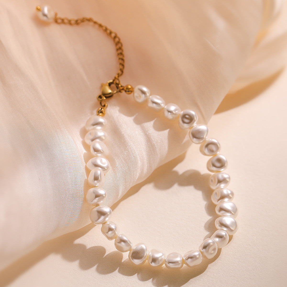 Aogu Cross-border INS Simple Baroque Pearl Necklace - Norellé