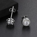 Round Full Diamond Hip Hop Stud Earrings - Norellé