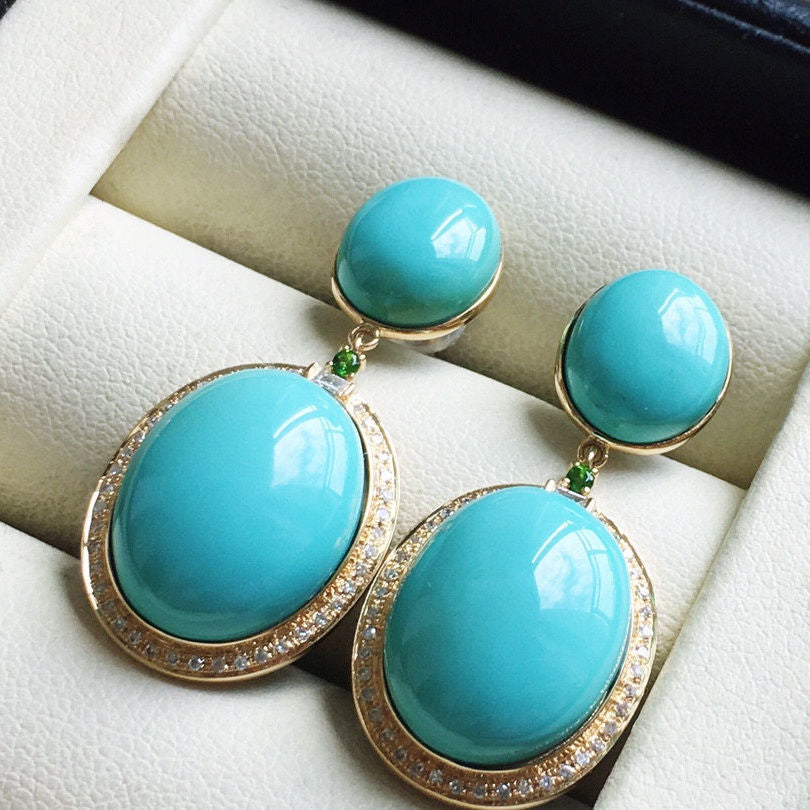 Imitation Turquoise Earrings Fashionable And Elegant - Norellé
