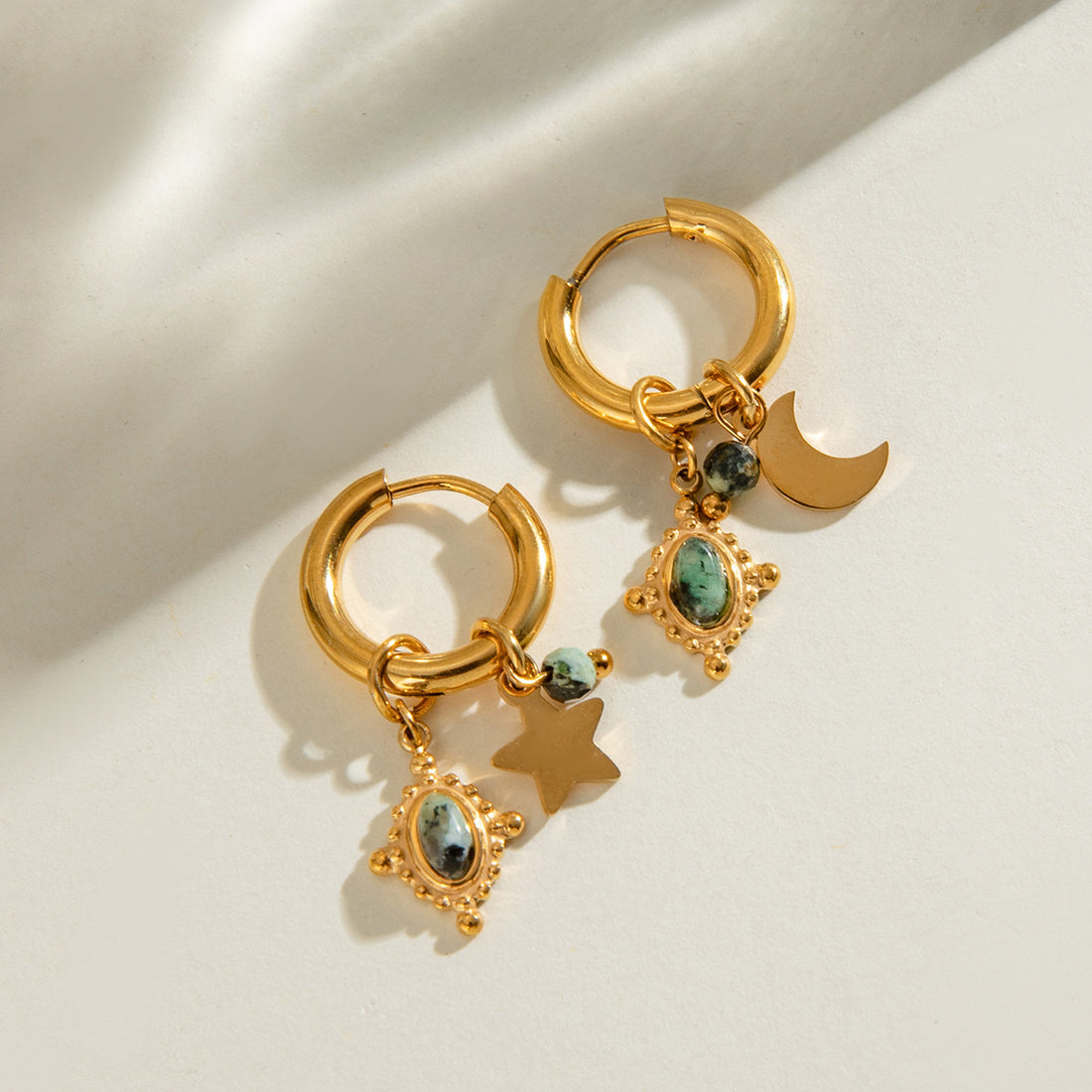 Fashion Stainless Steel Star Moon Ear Clip - Norellé