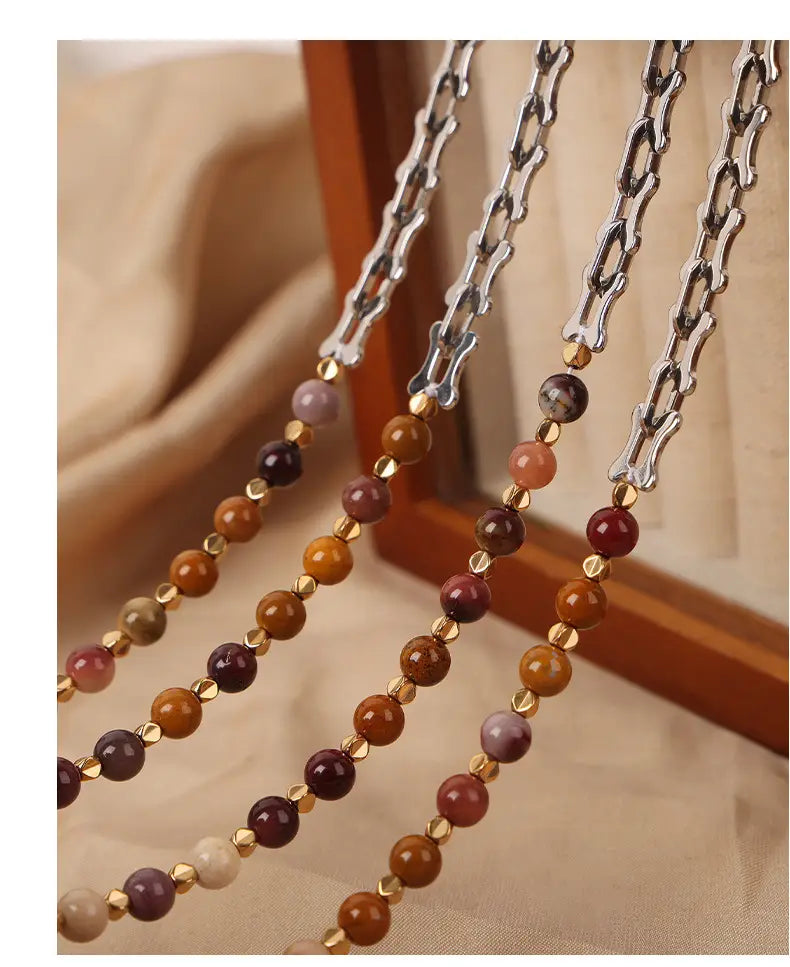 Titanium Steel Personalized Beaded Necklace