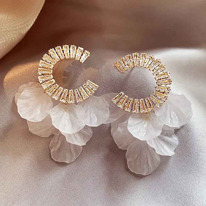C- Ring Shell Tassel Delicate Earrings Women - Norellé