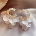 C- Ring Shell Tassel Delicate Earrings Women - Norellé