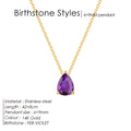 Stainless Steel Stylish Water Drop Zircon Necklace - Norellé