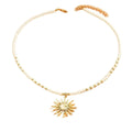 Fashionable All-match Rhinestone Dripping Sun Necklace - Norellé