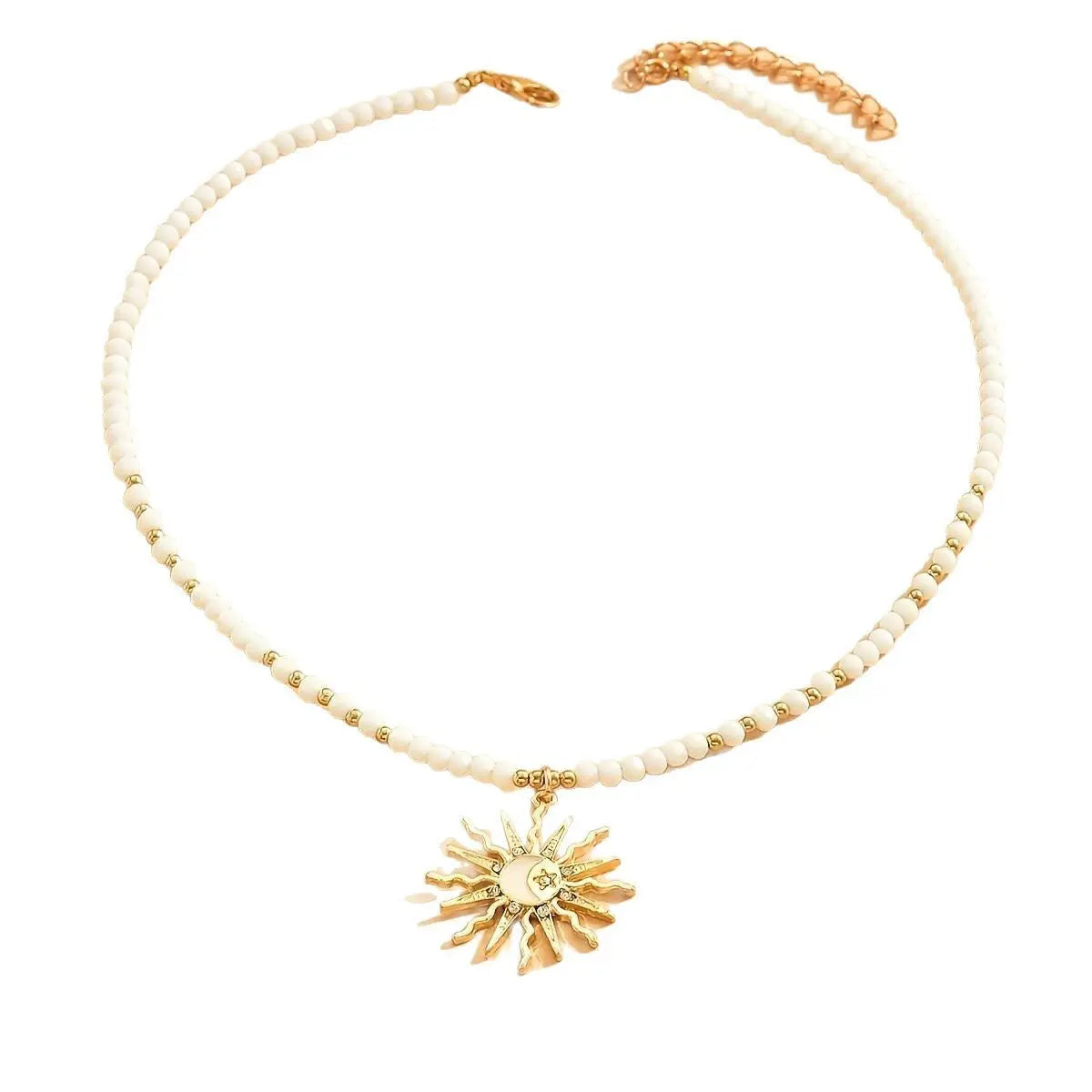 Fashionable All-match Rhinestone Dripping Sun Necklace - Norellé