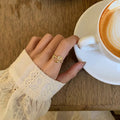 Tulip Ring Female Light Luxury Temperament Inlaid Zircon Opal - Norellé