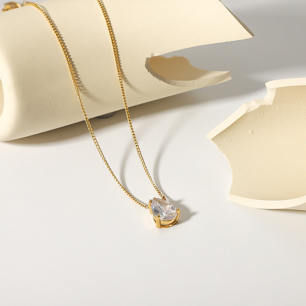 Stainless Steel Necklace 18K Gold Plating Drop-shaped - Norellé