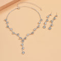 Fashion Crystal Necklace Ear Stud Bracelet Jewelry Accessories - Norellé