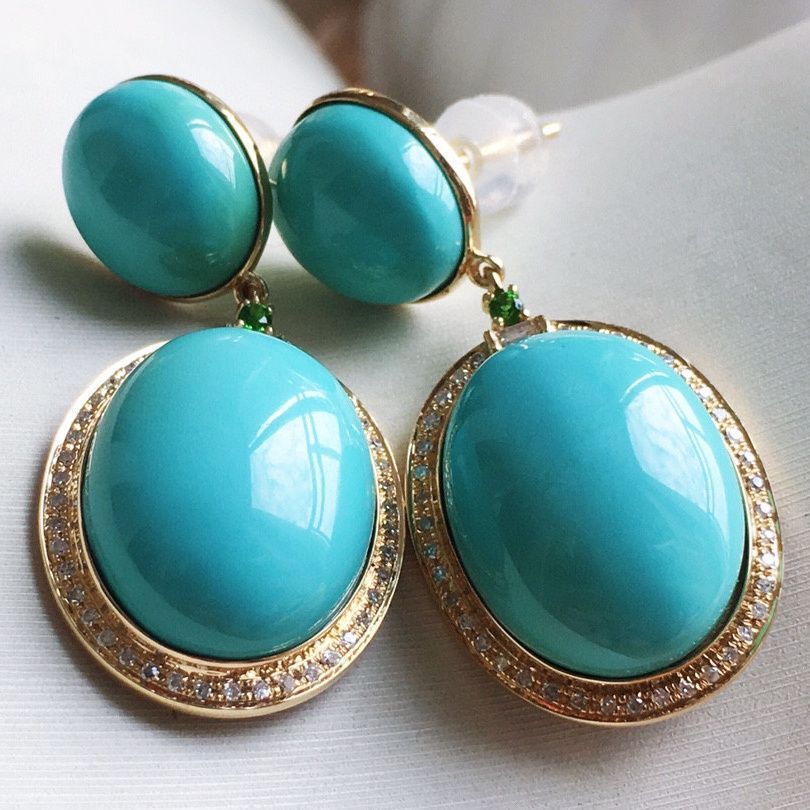 Imitation Turquoise Earrings Fashionable And Elegant - Norellé