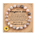 Zebra Sunflower Bracelet Natural Stone Bracelet - Norellé