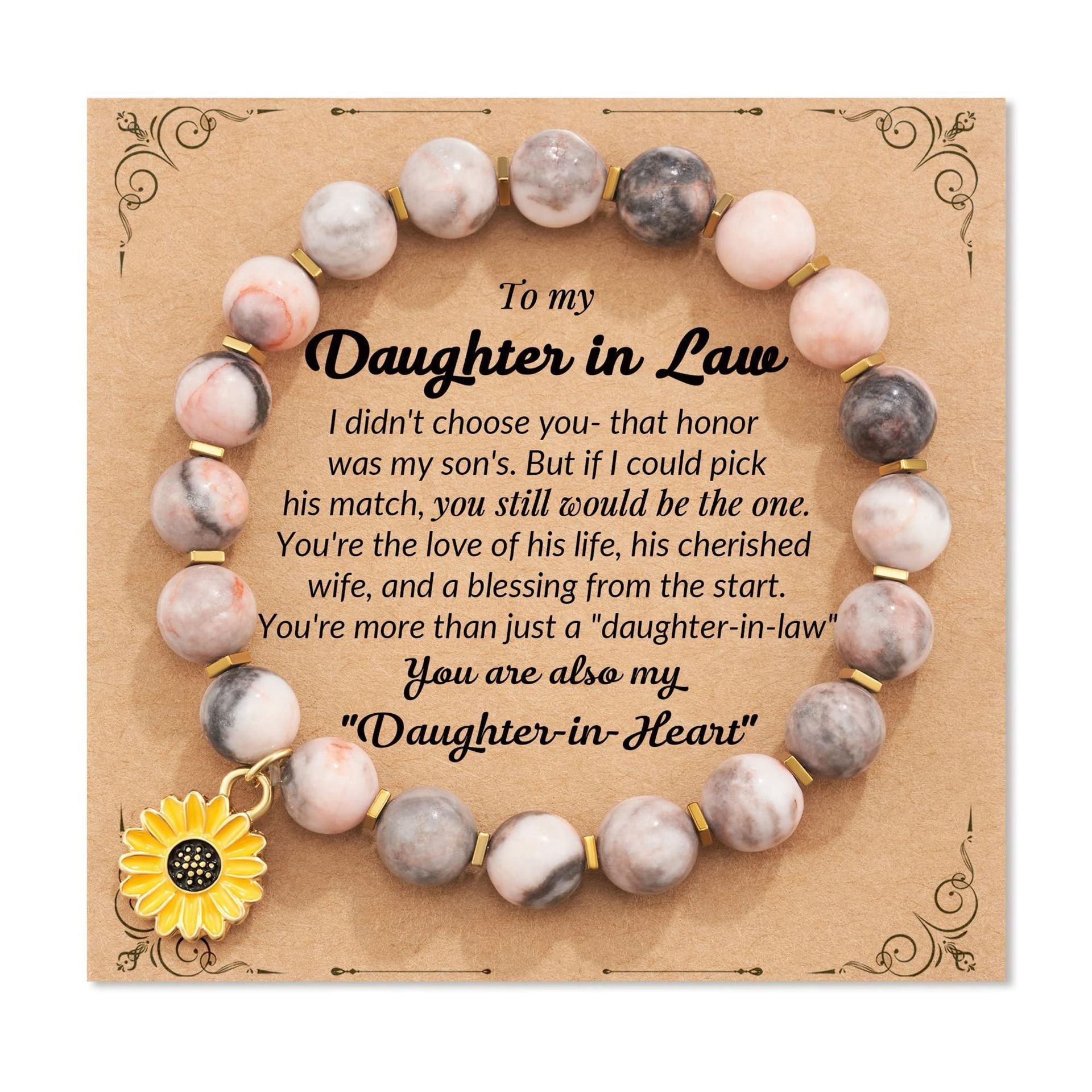 Zebra Sunflower Bracelet Natural Stone Bracelet - Norellé