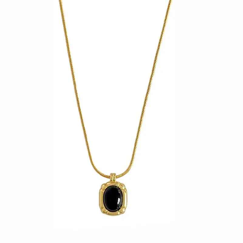 Gold Black Onyx Necklace Twin Accessories - Norellé