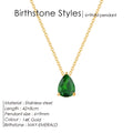 Stainless Steel Stylish Water Drop Zircon Necklace - Norellé