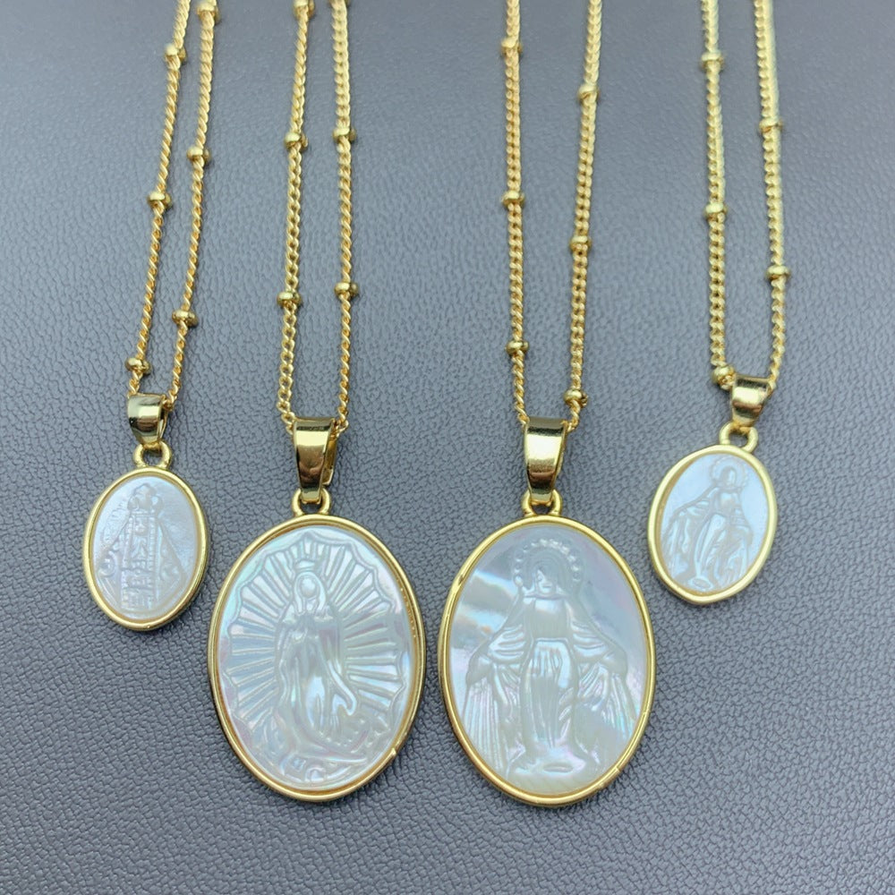 Shell Virgin Guadalupe Necklace Female European And American - Norellé
