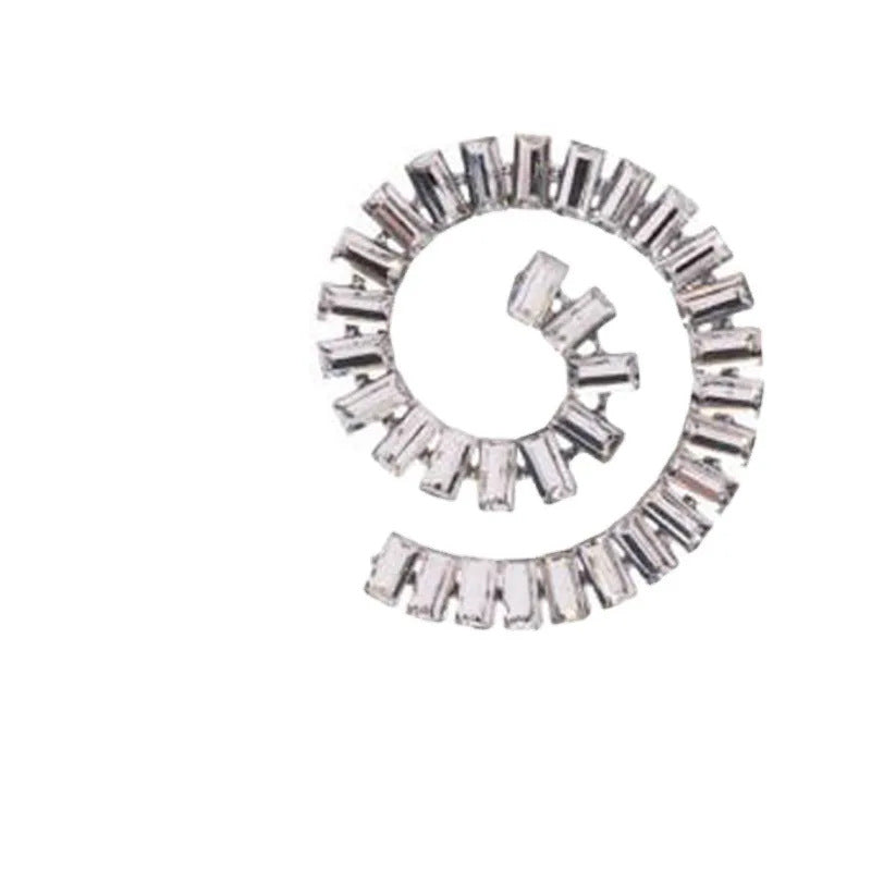 Multi-layer Irregular Rhinestone Spiral Earrings - Norellé