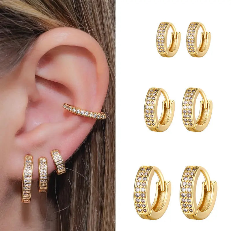 Women's Fashion Zircon Full Diamond Ear Clip - Norellé