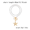 Summer Retro Vacation Style Beach Shell Artificial Pearl Conch Multi-layer Women's Necklace - Norellé