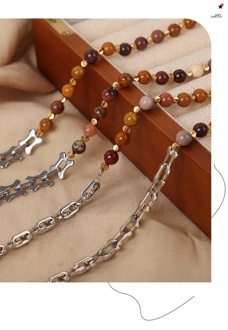 Titanium Steel Personalized Beaded Necklace