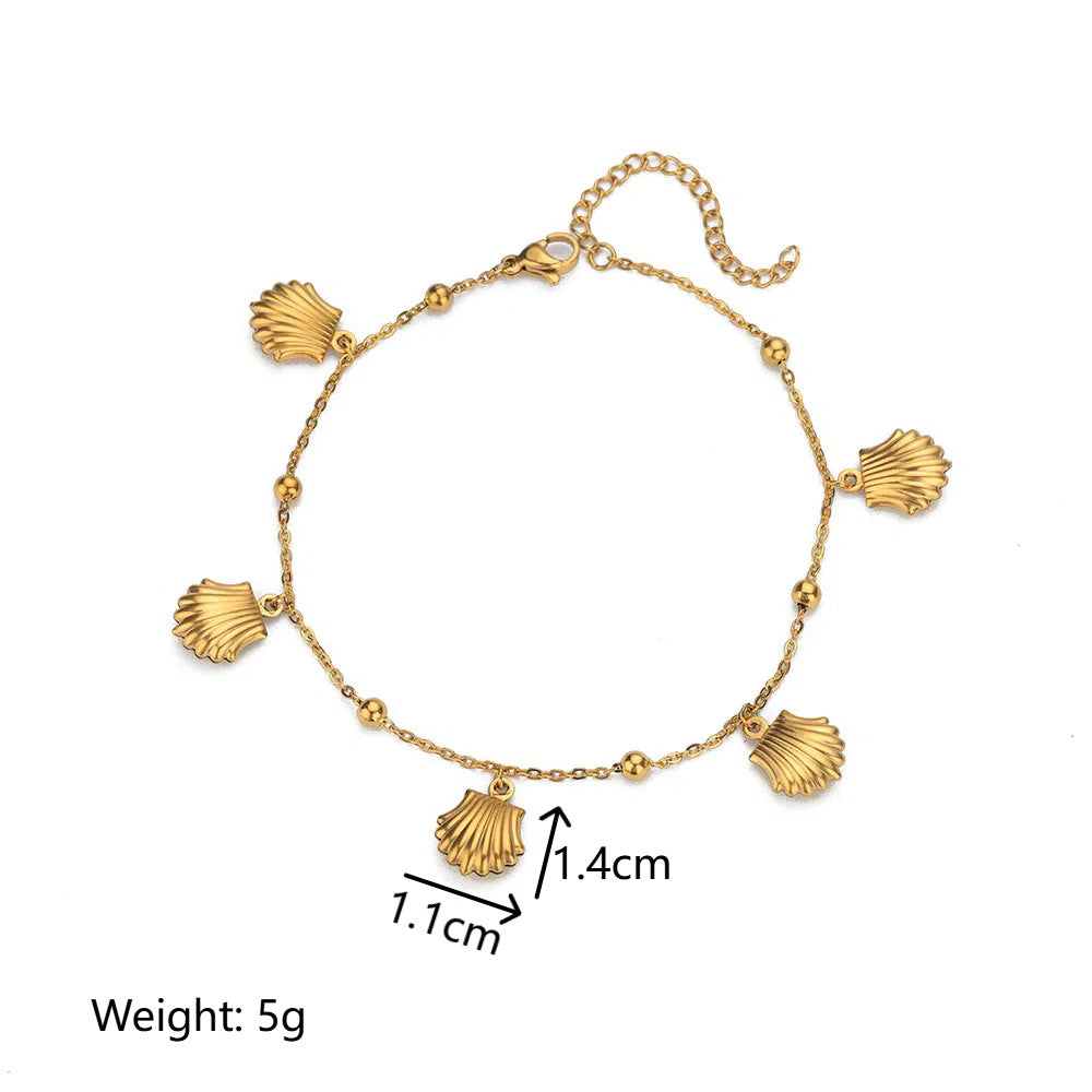 Dolphin Starfish Shell Pendant Ocean Series Anklet - Norellé