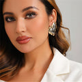 New European And American Fashion Love Color-block Ear Stud - Norellé