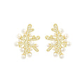 Sterling Silver Needle Temperament Special Interest Light Luxury Cold Coral Pearl Stud Earrings - Norellé