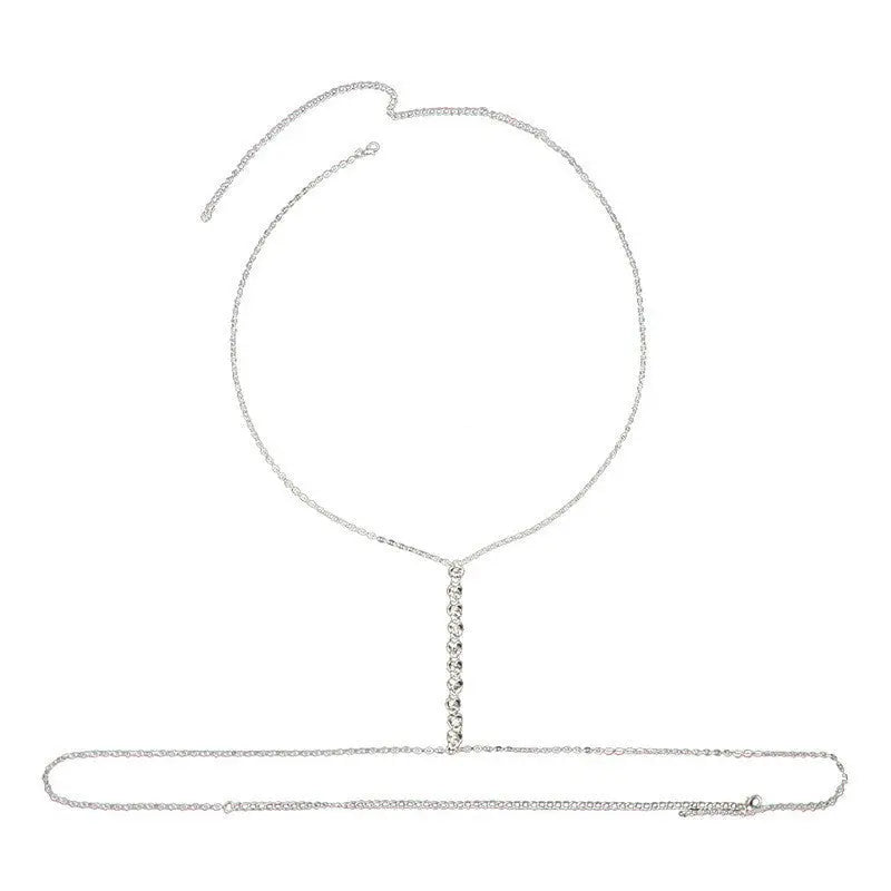 Rhinestone Love Bikini Beach Breastpin Nightclub Sexy Body Chains - Norellé