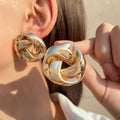 All-match Twisted Alloy Stud Earrings For Women - Norellé